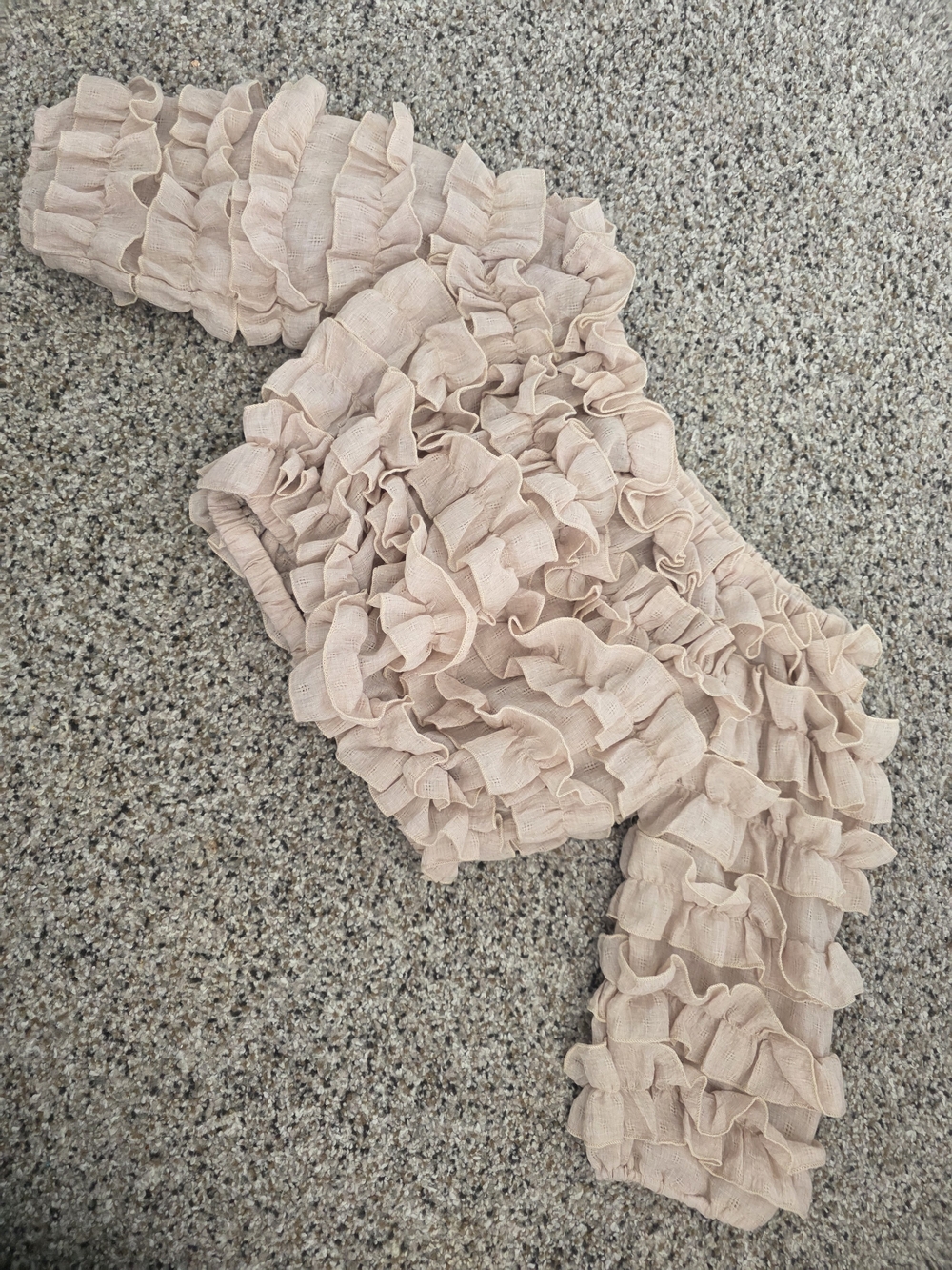 Dusty Rose Ruffled Off Shoulder Crop Top nwt
